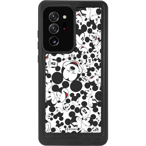 Disney Mickey Mouse Face Pattern Galaxy Note20 Ultra 5G Waterproof Case